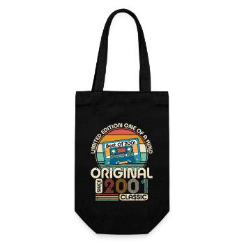 Vintage 2001 aged to perfection - Gift Bag for Bottles - black - Front