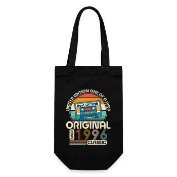1996 Geburtstagsgeschenk 1996 Jahrgang 1996 Geschenk - Geschenkbeutel für Flaschen - Schwarz - Vorne