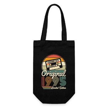 1995 Geburtstagsgeschenk 1995 Jahrgang 1995 Geschenk - Geschenkbeutel für Flaschen - Schwarz - Vorne