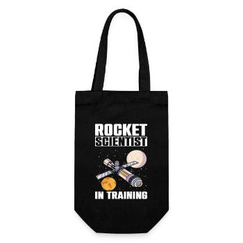 Rocket Scientist In Training Science Studied - Gift Bag for Bottles - black - Front