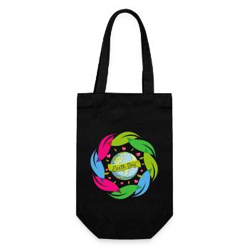 Earth day - Gift Bag for Bottles - black - Front