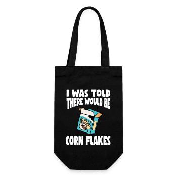Funny Cornflakes Saying - Gift Bag for Bottles - black - Front