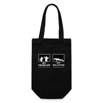 Pilates Lover Mon problème Mon Pictogramme Papa Maman - Sac à bouteille - noir - Devant