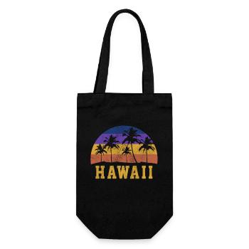 Hawaii Aloha Hawaiian Souvenir - Gift Bag for Bottles - black - Front