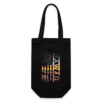 Hawaii Aloha Hawaiian Souvenir - Gift Bag for Bottles - black - Front