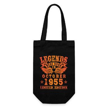 Legends sont nés en Octobre 1955 Anniversaire - Sac à bouteille - noir - Devant