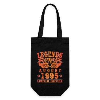 Legends were born in August 1995 Geburtstag - Geschenkbeutel für Flaschen - Schwarz - Vorne