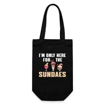 Funny Ice Cream Sundae Gift Idea - Gift Bag for Bottles - black - Front