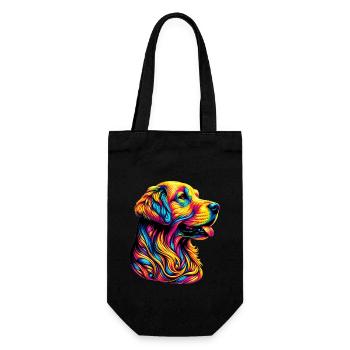 Golden Retriever Dog - Gift Bag for Bottles - black - Front