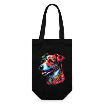Jack Russell Terrier Dog - Gift Bag for Bottles - black - Front