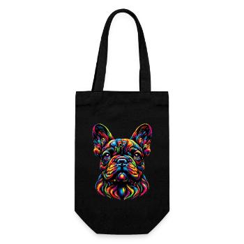 French Bulldog - Gift Bag for Bottles - black - Front