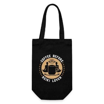 Reiki Lover Coffee Energy Healing Coffee Lover - Geschenkbeutel für Flaschen - Schwarz - Vorne