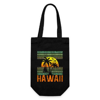 Hawaii Aloha Hawaiian Souvenir - Gift Bag for Bottles - black - Front