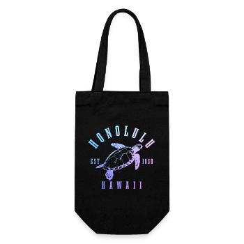 Honolulu Hawaii Aloha Souvenir - Gift Bag for Bottles - black - Front