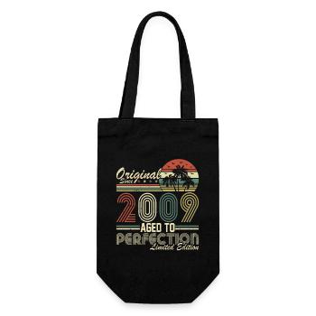Unique 2009 Vintage Retro Artwork - Gift Bag for Bottles - black - Front