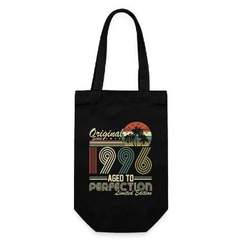 Creative 1996 Vintage Birthday Design - Gift Bag for Bottles - black - Front