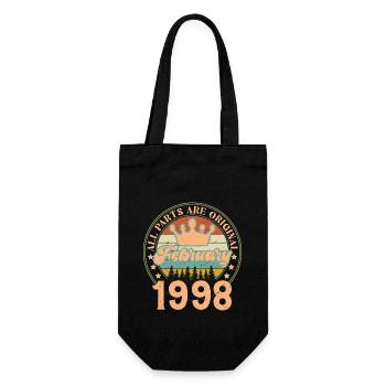 Februar 1998. Februar 1998 Geburtstagsgeschenk. - Geschenkbeutel für Flaschen - Schwarz - Vorne