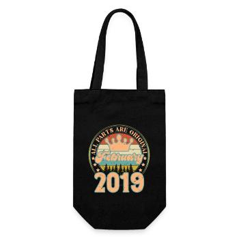 Février 2019. Cadeau d’anniversaire février 2019. - Sac à bouteille - noir - Devant