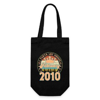 Février 2010. Cadeau d’anniversaire février 2010. - Sac à bouteille - noir - Devant