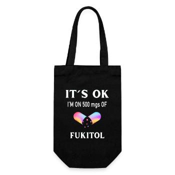 Ce n’est pas grave, je prends 500 mg de FUKITOL - Sac à bouteille - noir - Devant