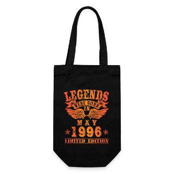 Legends were born in Mai 1996 Geburtstag - Geschenkbeutel für Flaschen - Schwarz - Vorne