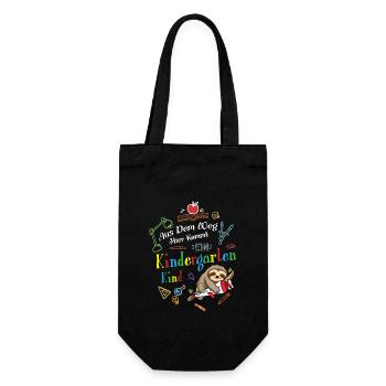 Out of the way: Here comes a kindergartner - Gift Bag for Bottles - black - Front