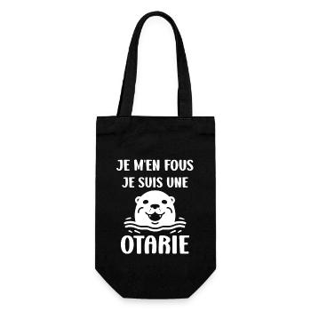 Animal mignon humour otarie - Sac à bouteille - noir - Devant