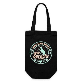 Chien Propriétaire De Chien Propriétaire De Chien Motif Chiens - Sac à bouteille - noir - Devant