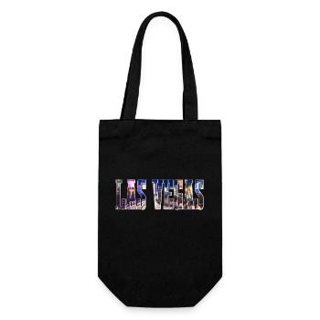 Las Vegas Nevada Souvenir Geschenk - Geschenkbeutel für Flaschen - Schwarz - Vorne