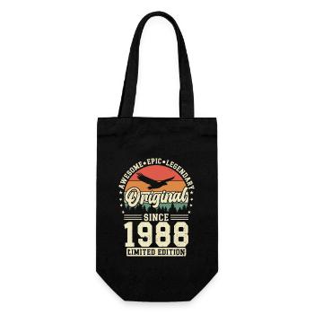 Unique 1988 Vintage Vintage Retro - Gift Bag for Bottles - black - Front