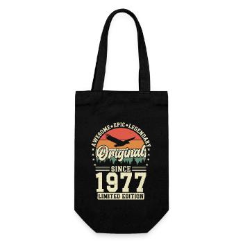 Originaux 1977 Vintage Vintage anniversaire rétro - Sac à bouteille - noir - Devant