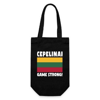 Cepelinai Game Strong - Gift Bag for Bottles - black - Front