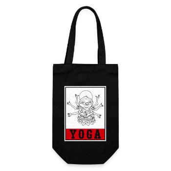 Professeur de yoga mignon Lotus Namaste Buddha - Sac à bouteille - noir - Devant