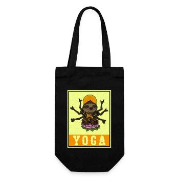 Professeur de yoga mignon Lotus Namaste Buddha - Sac à bouteille - noir - Devant
