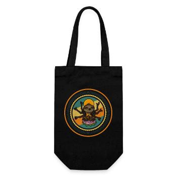 Faultier Lotus Posa Namaste Buddha Meditation - Geschenkbeutel für Flaschen - Schwarz - Vorne