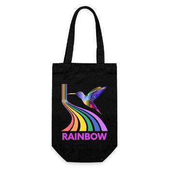Rainbow - Gift Bag for Bottles - black - Front
