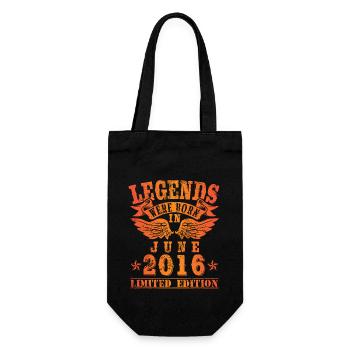 Legends sont nés en Juin 2016 Anniversaire - Sac à bouteille - noir - Devant
