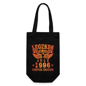 Legends were born in Juli 1996 Geburtstag - Geschenkbeutel für Flaschen - Schwarz - Vorne