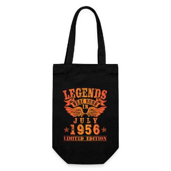 Legends were born in Juli 1956 Geburtstag - Geschenkbeutel für Flaschen - Schwarz - Vorne