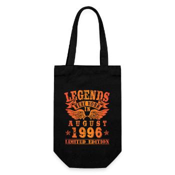 Legends were born in August 1996 Birthday - Gift Bag for Bottles - black - Front