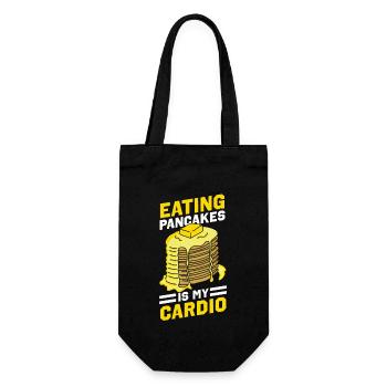 Pancake Lover Kids Eating Pancakes - Gift Bag for Bottles - black - Front