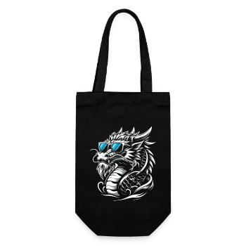 Dragon chinois cool avec des lunettes de soleil - Sac à bouteille - noir - Devant