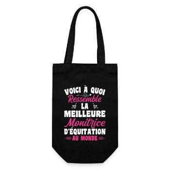 La Meilleure Monitrice D'équitation Au Monde - Sac à bouteille - noir - Devant