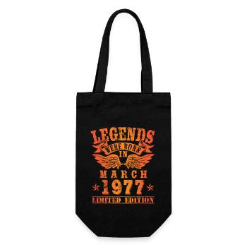 Legends sont nés en Mars 1977 Anniversaire - Sac à bouteille - noir - Devant