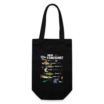 My Fang Shirt Drôle Liste de pointage Pêcheur - Sac à bouteille - noir - Devant