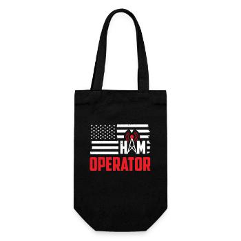 Ham Operator USA Flagge Moderator Radio Geschenk - Geschenkbeutel für Flaschen - Schwarz - Vorne