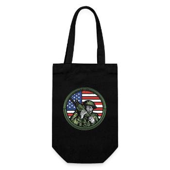 Ham Operator USA Flagge Moderator Radio Geschenk - Geschenkbeutel für Flaschen - Schwarz - Vorne