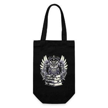 Gift for book lovers with - Gift Bag for Bottles - black - Front