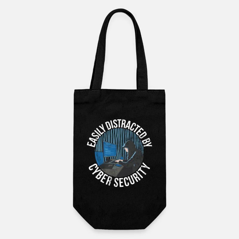 Cyber security hacker hacking - Gift Bag for Bottles - black