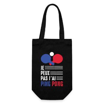 J'Peux pas j'ai Ping Pong tennis de table Pongiste - Sac à bouteille - noir - Devant